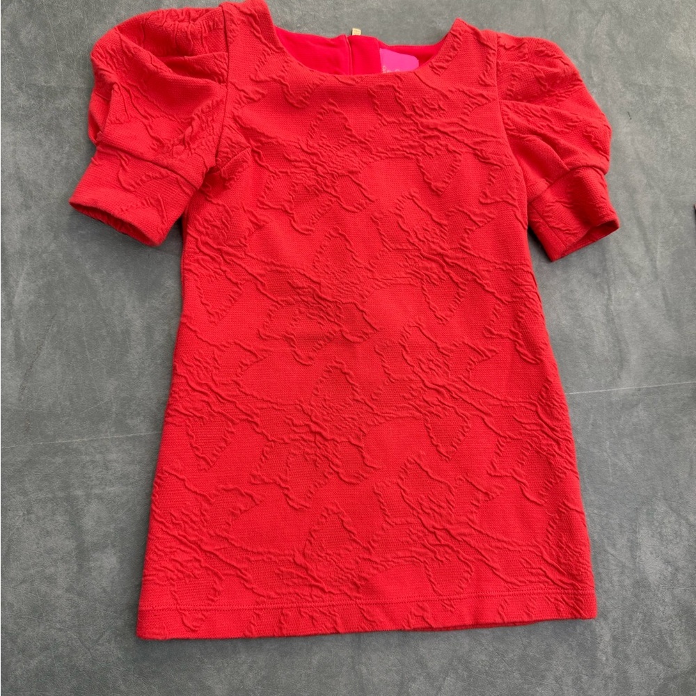 Lilly Pulitzer Red Textured Kids Dress